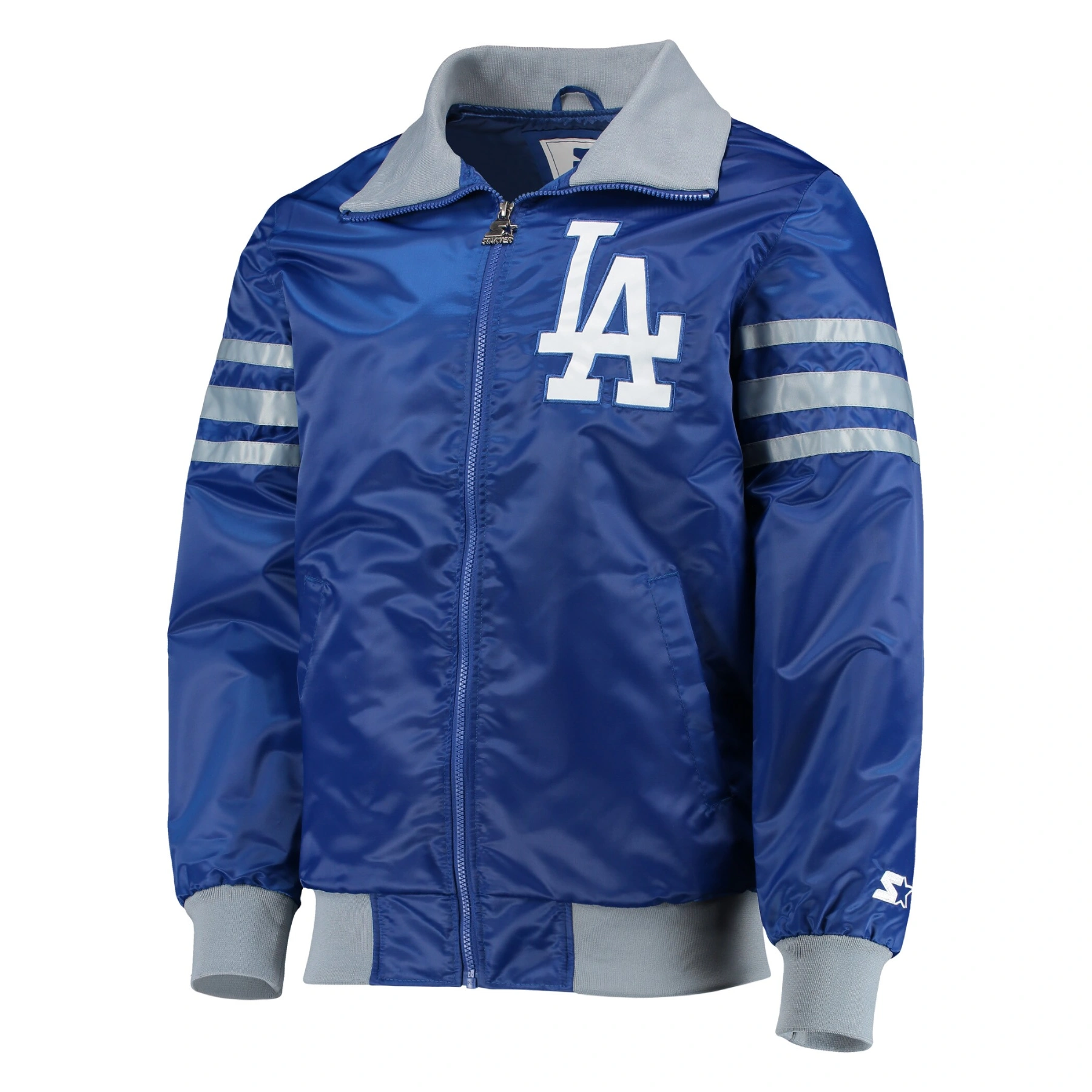 Los angeles dodgers the captain ii satin varsity jacket blue 1