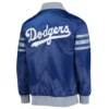 Los angeles dodgers the captain iii satin varsity jacket blue 1