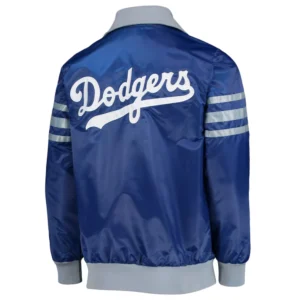Los angeles dodgers the captain iii satin varsity jacket blue 1