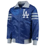Los Angeles Dodgers The Captain III Blue Satin Bomber Jacket