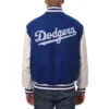Los angeles dodgers two tone wool leather varsity jacket blue white 1