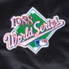 Los angeles dodgers womens mashup satin varsity jacket black 4 1