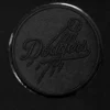 Los angeles dodgers womens triple black wool leather varsity jacket 3 1