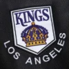 Los angeles kings black out wool leather jacket