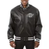 Los angeles kings full real leather varsity jacket black 1