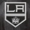 Los angeles kings genuine leather varsity jacket black 1 1