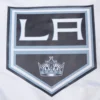 Los angeles kings script tail satin varsity jacket white 6