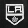 Los angeles kings script tail wool leather varsity jacket black white 5