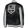 Los angeles kings the ace satin varsity jacket black 1