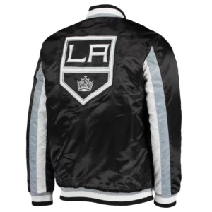 Los angeles kings the ace satin varsity jacket black 1
