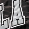 Los angeles kings the ace satin varsity jacket black