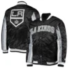 Los angeles kings the ace satin varsity jacket black 3