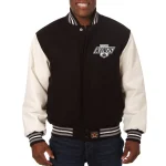 Los Angeles Kings Two Tone Wool/Leather Jacket