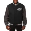 Los angeles kings two tone wool varsity jacket black grey 1