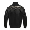 Los angeles lakers black gold full snap satin varsity jacket black 4