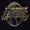 Los angeles lakers black gold wool leather varsity jacket black 6