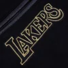 Los angeles lakers black gold wool leather varsity jacket black 7