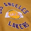 Los angeles lakers browncream dusted varsity team offical logo