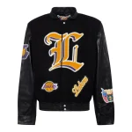 Los Angeles Lakers Old English Wool/Leather Jacket