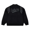 Los angeles lakers hardwood black walk the tunnel wool jacket 1