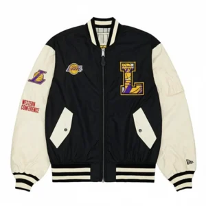Los angeles lakers l 2b bomber black jacket