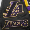 Los angeles lakers mashup full snap satin varsity jacket black