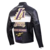 Los angeles lakers moto cafe racer jacket
