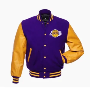 Los angeles lakers nba varsity purple and yellow jacket 1