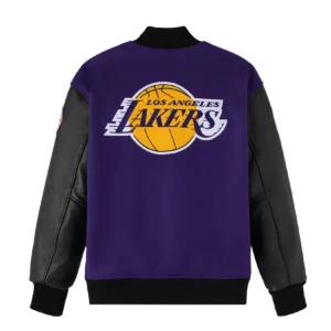 Los angeles lakers ovo x nba wool leather jacket