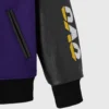 Los angeles lakers ovo x nba wool leather sleeve logo