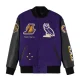 Los angeles lakers ovo x nba wool leather varsity jacket