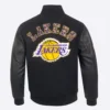 Los angeles lakers pro standard animal print black varsity jacket 4