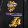 Los angeles lakers pro standard animal print black varsity jacket 7