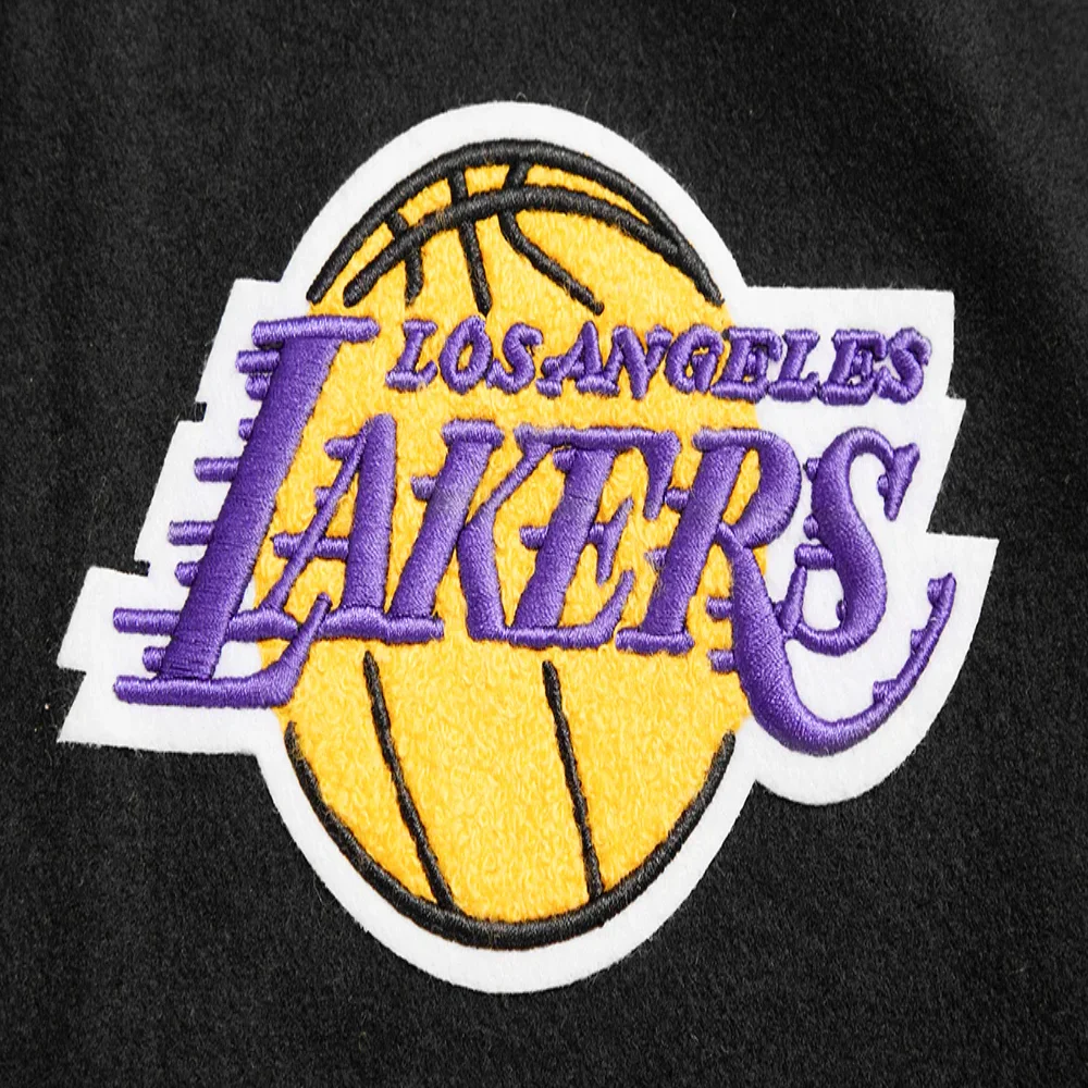 Los angeles lakers pro standard retro classic black varsity jacket 10