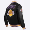 Los angeles lakers pro standard retro classic black varsity jacket 3