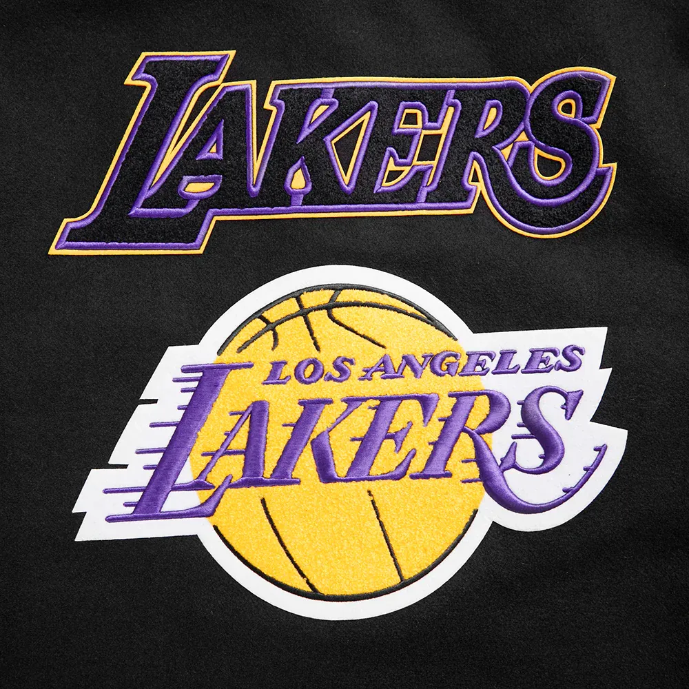 Los angeles lakers pro standard retro classic black varsity jacket 5
