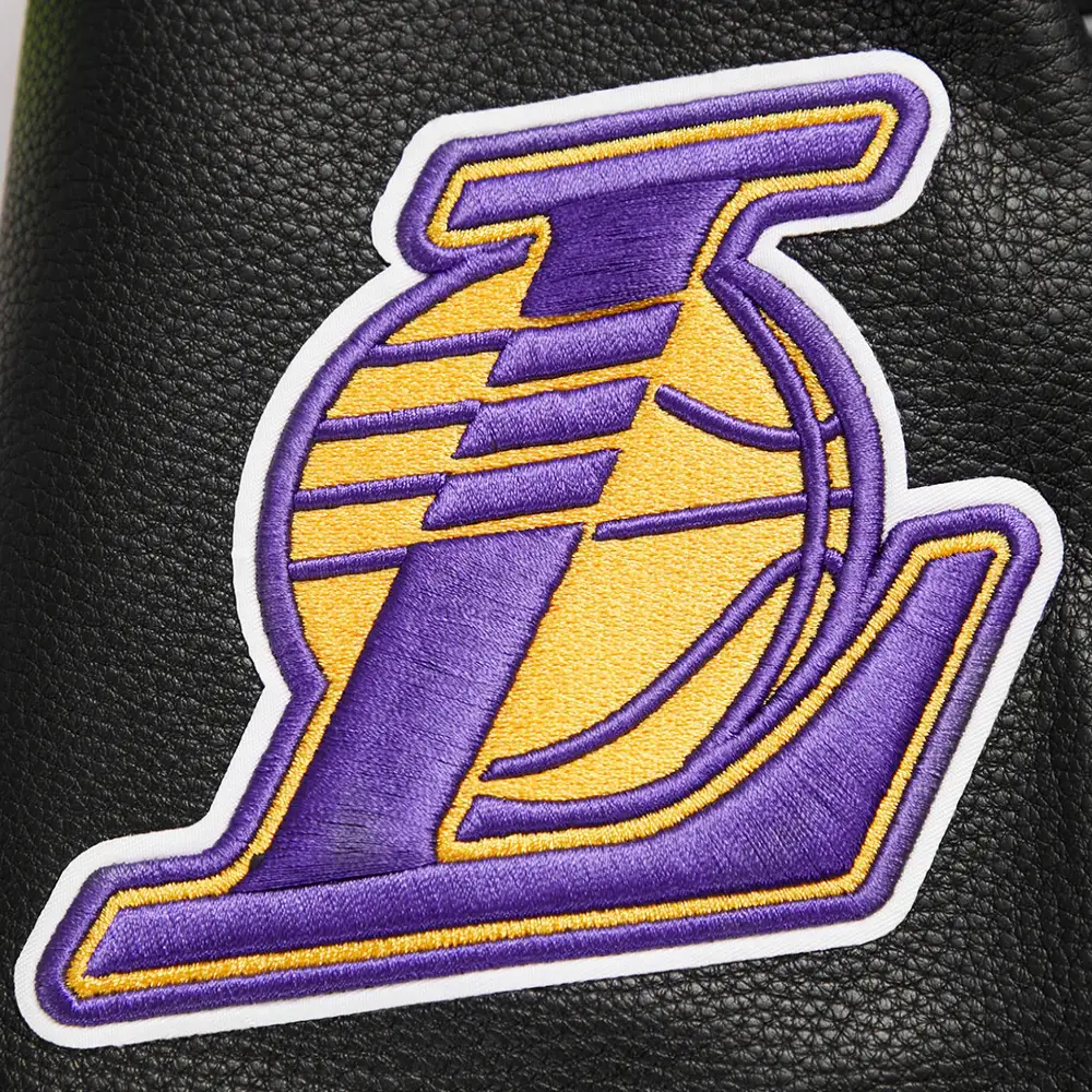 Los angeles lakers pro standard retro classic black varsity jacket 6