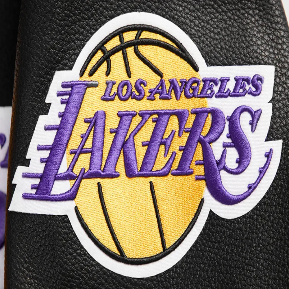 Los angeles lakers pro standard retro classic black varsity jacket 7