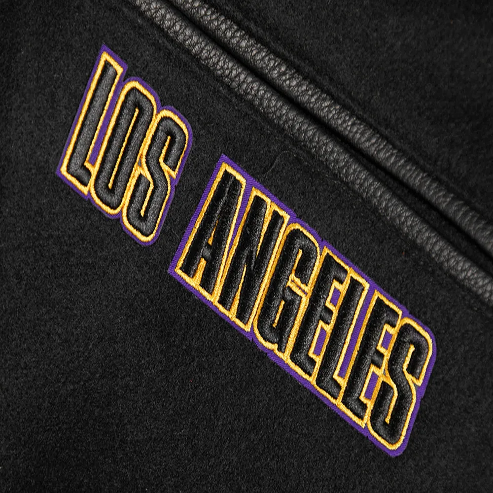 Los angeles lakers pro standard retro classic black varsity jacket 8