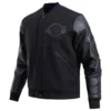 Los angeles lakers pro standard triple black varsity jacket 1