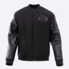 Los angeles lakers pro standard triple black varsity jacket 2