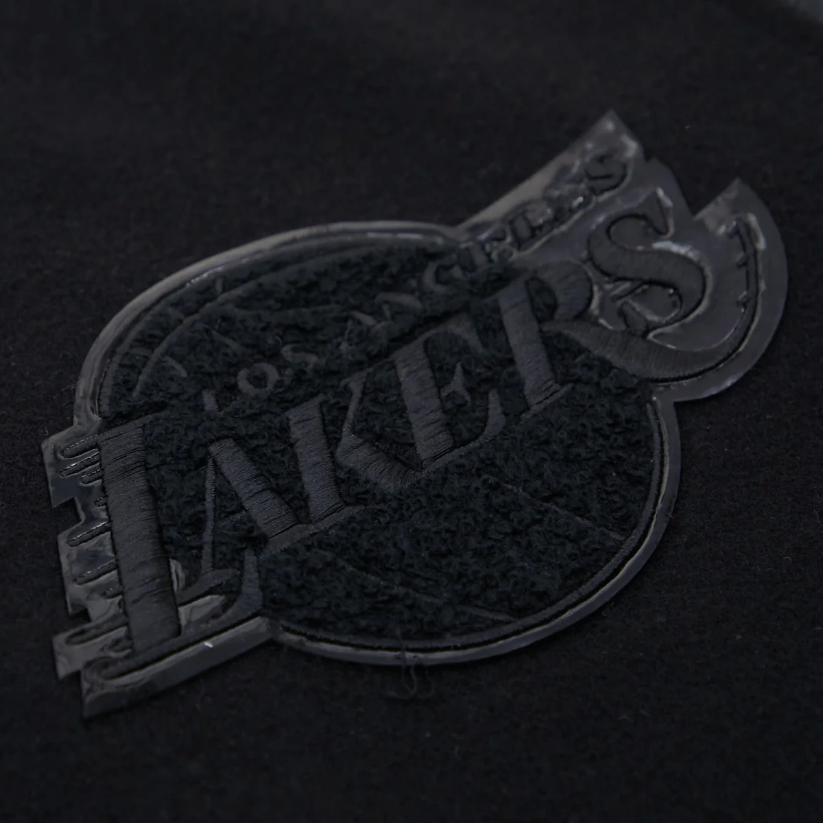 Los angeles lakers pro standard triple black varsity jacket 6