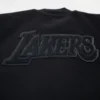 Los angeles lakers pro standard triple black varsity jacket 9