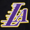 Los angeles lakers retro classic womens wool leather varsity jacket black 7