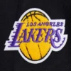 Los angeles lakers retro classic womens wool leather varsity jacket black 8