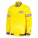 Los Angeles Lakers Slider Yellow Satin Jacket