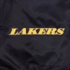 Los angeles lakers team name yellow logo on satin