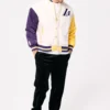 Los angeles lakers terez womens full snap bomber jackets