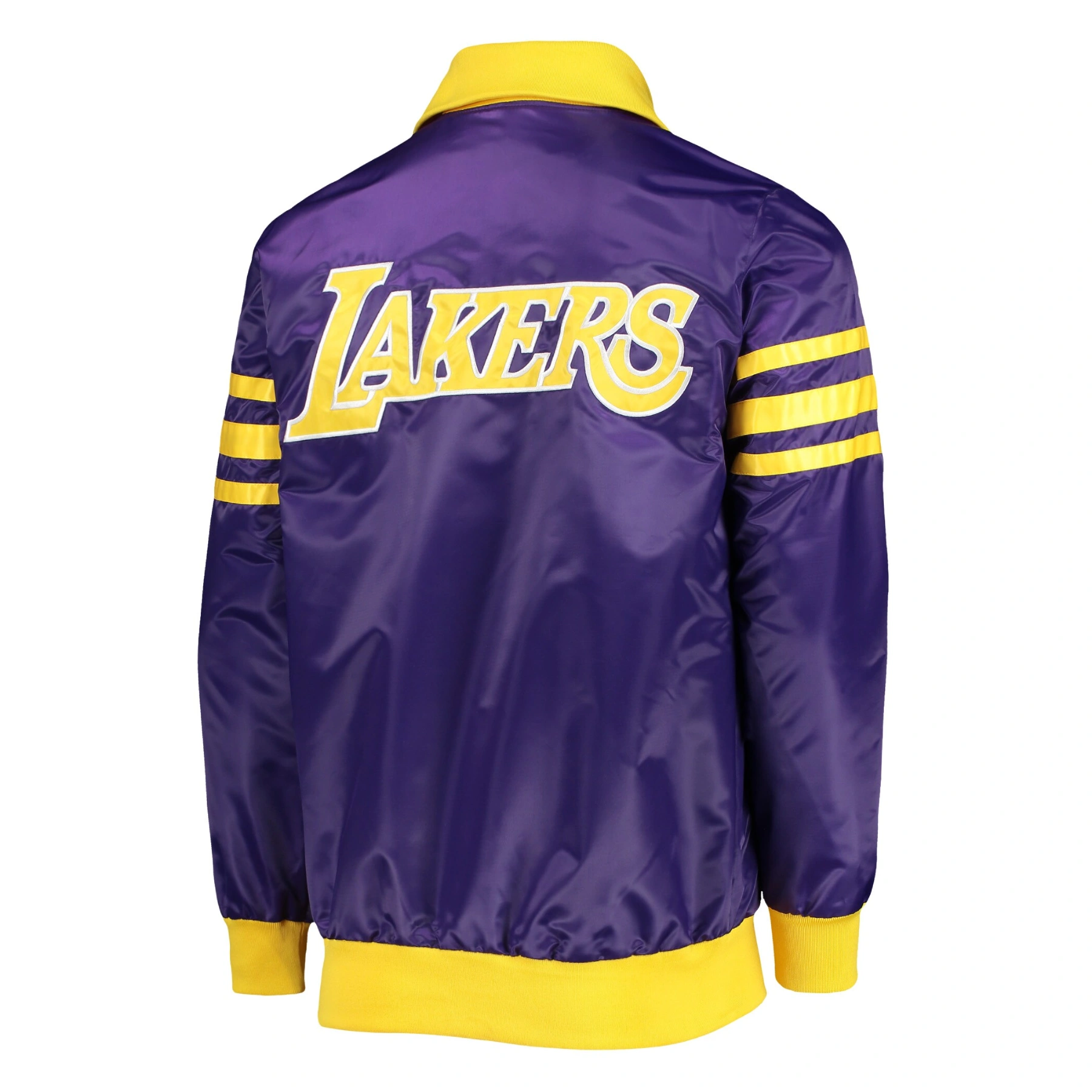 Los angeles lakers the captain ii satin varsity jacket purple 2