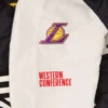 Los angeles lakers x new era x alpha l 2b bomber jacket 5